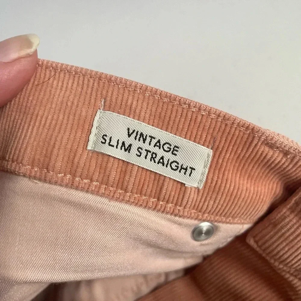 J. Crew Pants Womens Pink Corduroy Vintage Straight Slim Casual Cord Classic 035